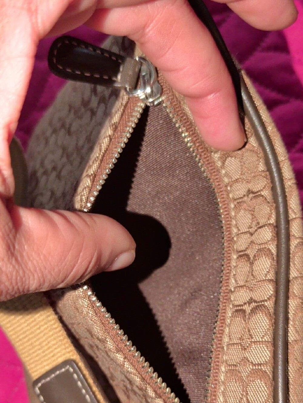 Coach Tan/Brown Signature Crossbody and Wallet Set - Picture 9 of 9